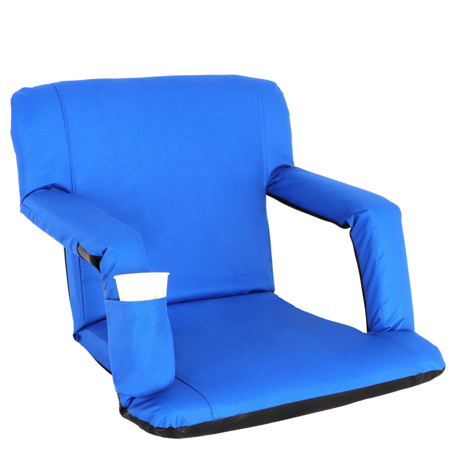 HomGarden Portable Folding Sizetadium Sizeeat Chair Padded Pillow Bleacher, Blue