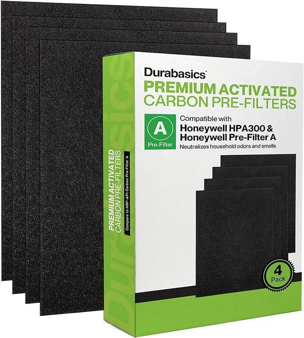 Durabasics Pre-Filters for Honeywell HPA300 Replacement Filters, Honeywell Prefilter A, Honeywell Filter A, Prefilter for Honeywell Air Purifier, Honeywell Pre Filter Replacement, HRF-AP1-4 Pack
