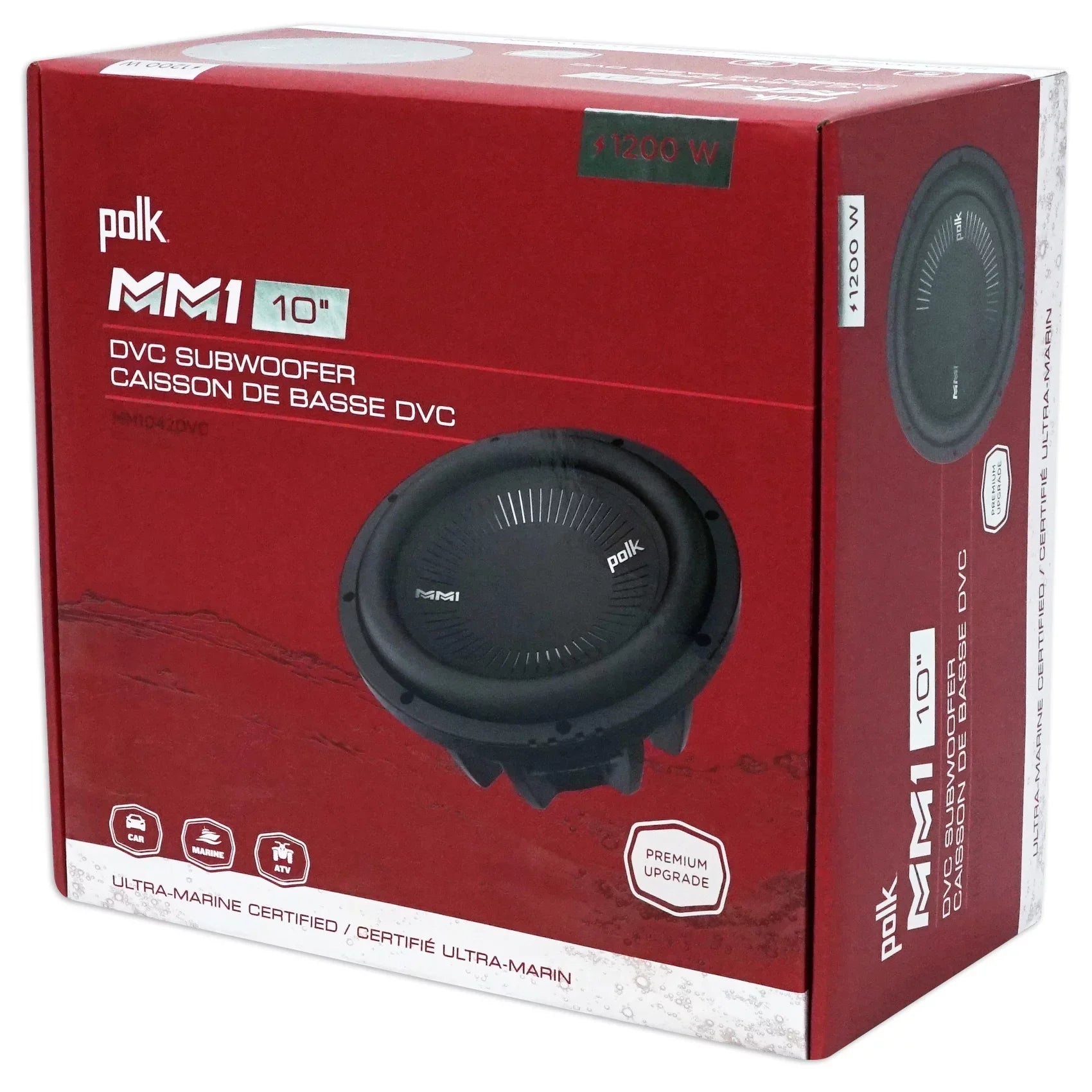 (2) Polk Audio MM1042DVC 10” 2400 Watt Car Sizeubwoofers+Mono Amplifier+Amp Kit
