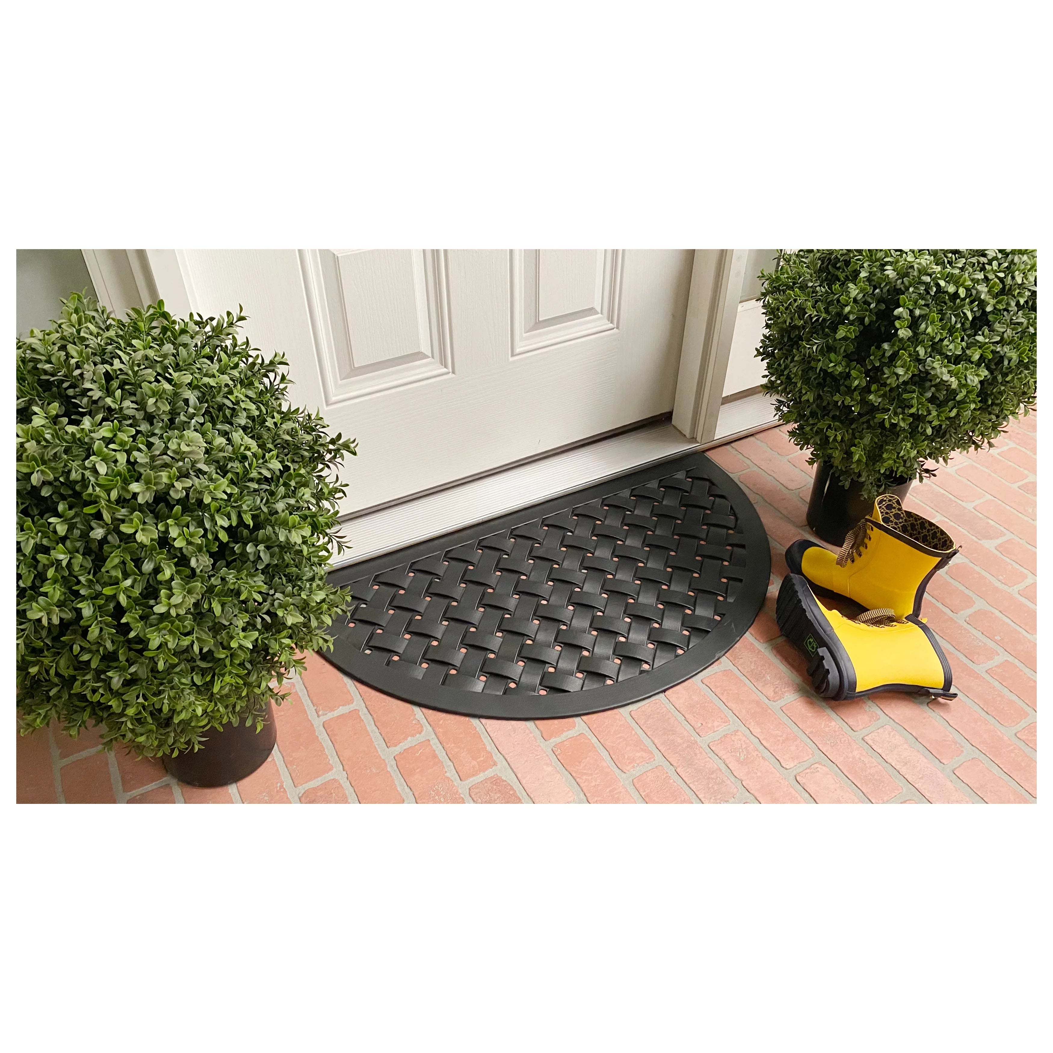 Calloway Mills Hampton Weave Rubber Outdoor Doormat 20" x 36"