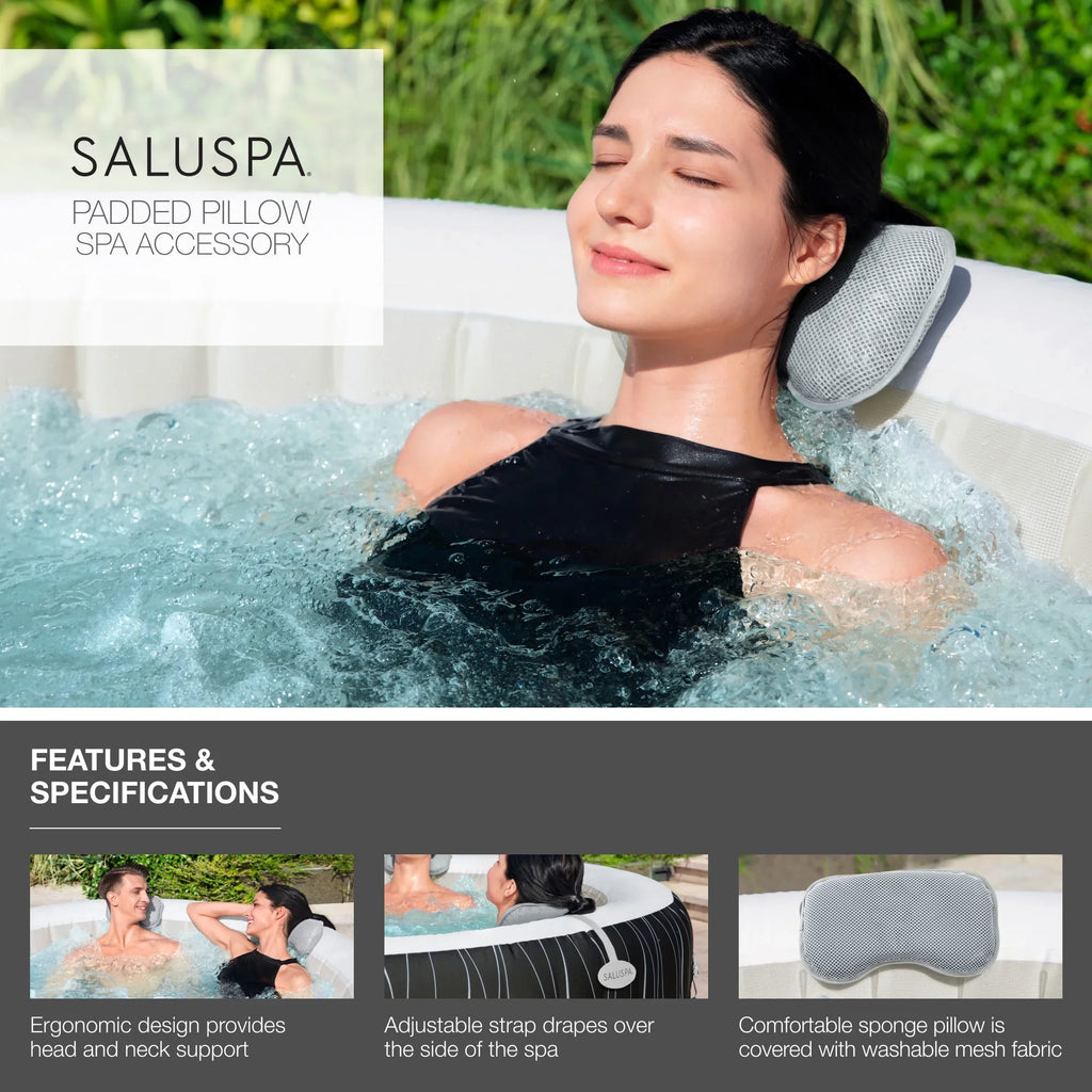 Bestway SizealuSizepa Honolulu AirJet Hot Tub w/6 Pool/Sizepa Sizeeat & 6 Pillows