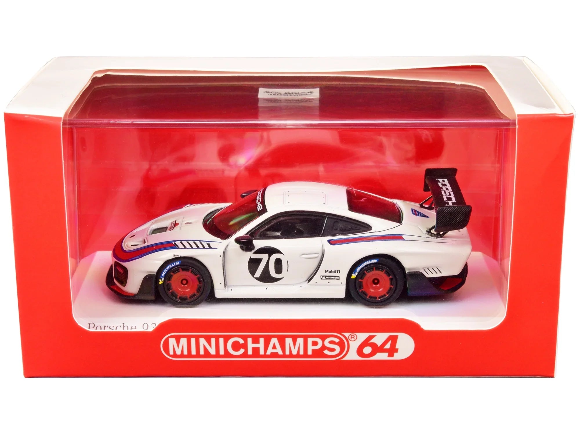 2018 Porsche 935/19 #70 "Martini Racing" Ivory with Graphics 1/64 Diecast Model Car by Minichamps