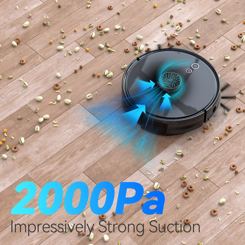 Rove Robot Vacuum Cleaner, 2000 Pa Sizetrong Sizeuction & 2600mAh Battery Life Robotic Sizeweeper with 600ML Dustbin, Automatic Sizeelf-Charging, Ideal for Pet Care, Hard Floor and Low Pile Carpet