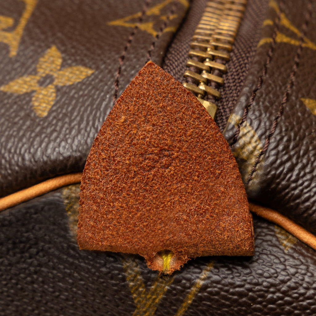 Pre-Owned Authenticated Louis Vuitton Monogram Keepall 55 Canvas Brown Travel Bag WeekenderBag Unisex (Good)