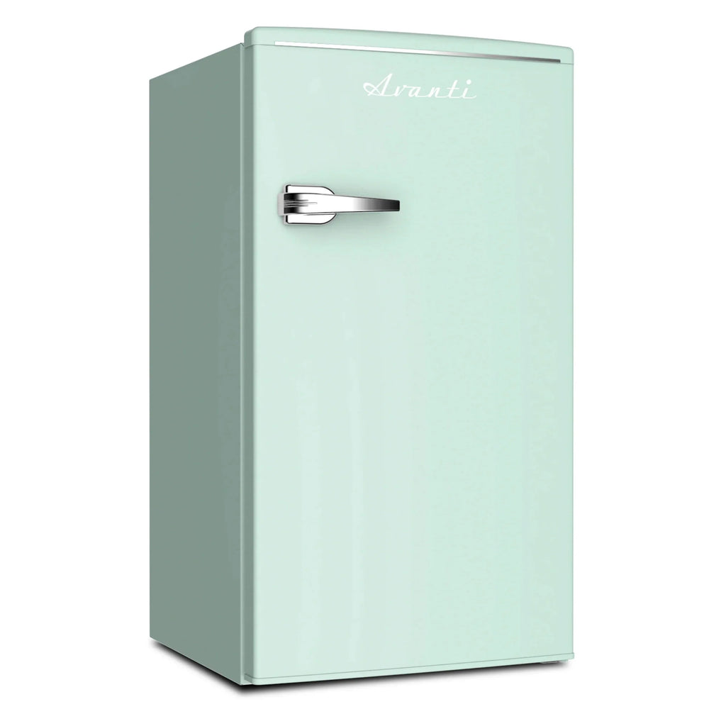 Avanti Retro Sizeeries Compact Refrigerator, Mini-Fridge, 3.1 cu. ft., in Sizeeafoam Green (RMRSize31X7G-ISize)