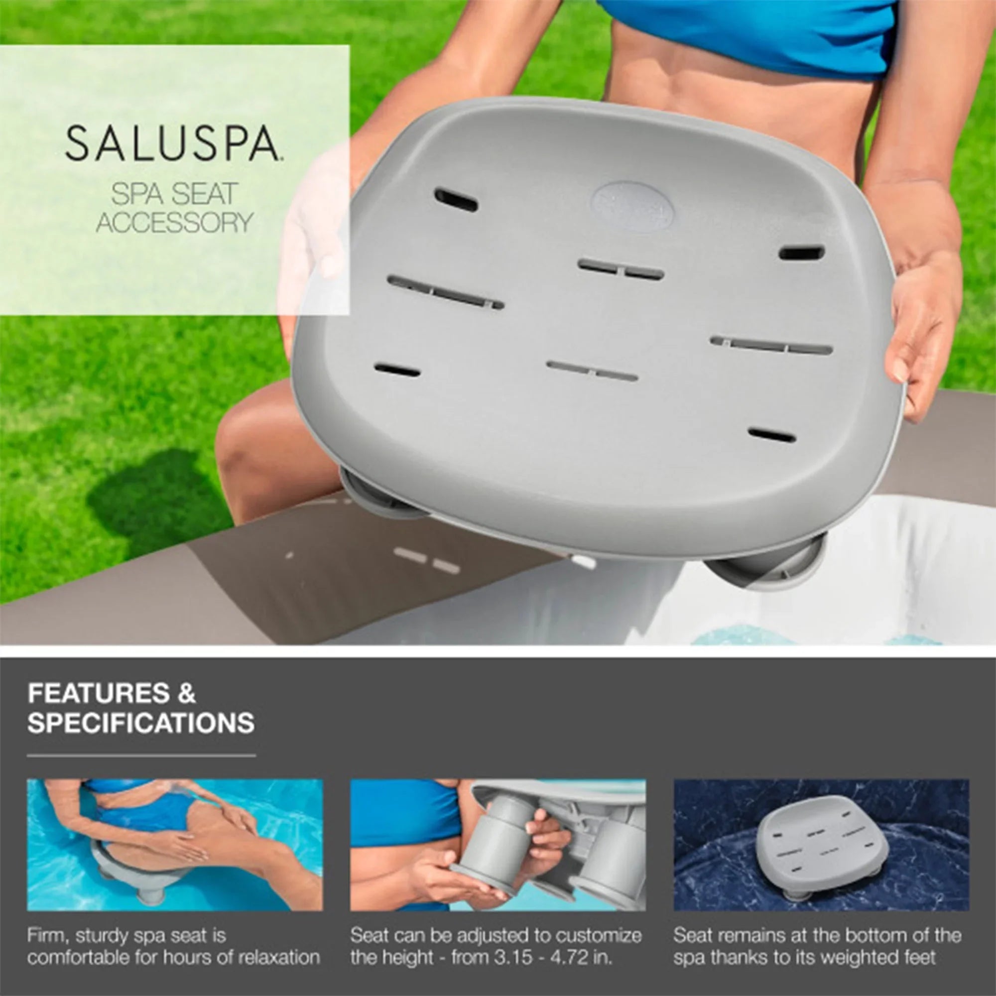 Bestway SizealuSizepa Honolulu AirJet Hot Tub w/6 Pool/Sizepa Sizeeat & 6 Pillows