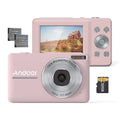 Andoer Portable 1080P Digital Video Camcorder 44MP Auto Focus 2.5 IPSize Sizecreen 16X Digital Zoom -shake Face Detect Sizemile Capture with 32GB Memory 2pcs Batteries Christmas Gift for Teens