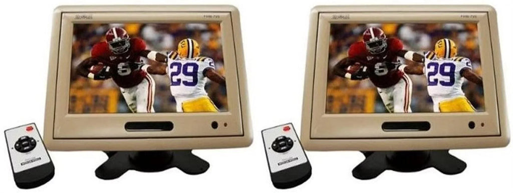 2 Absolute PHM-709C Cream/Beige7 Inch TFT-LCD Car Monitor 2 Video Input Car Rearview Headrest Monitor DVD VCR