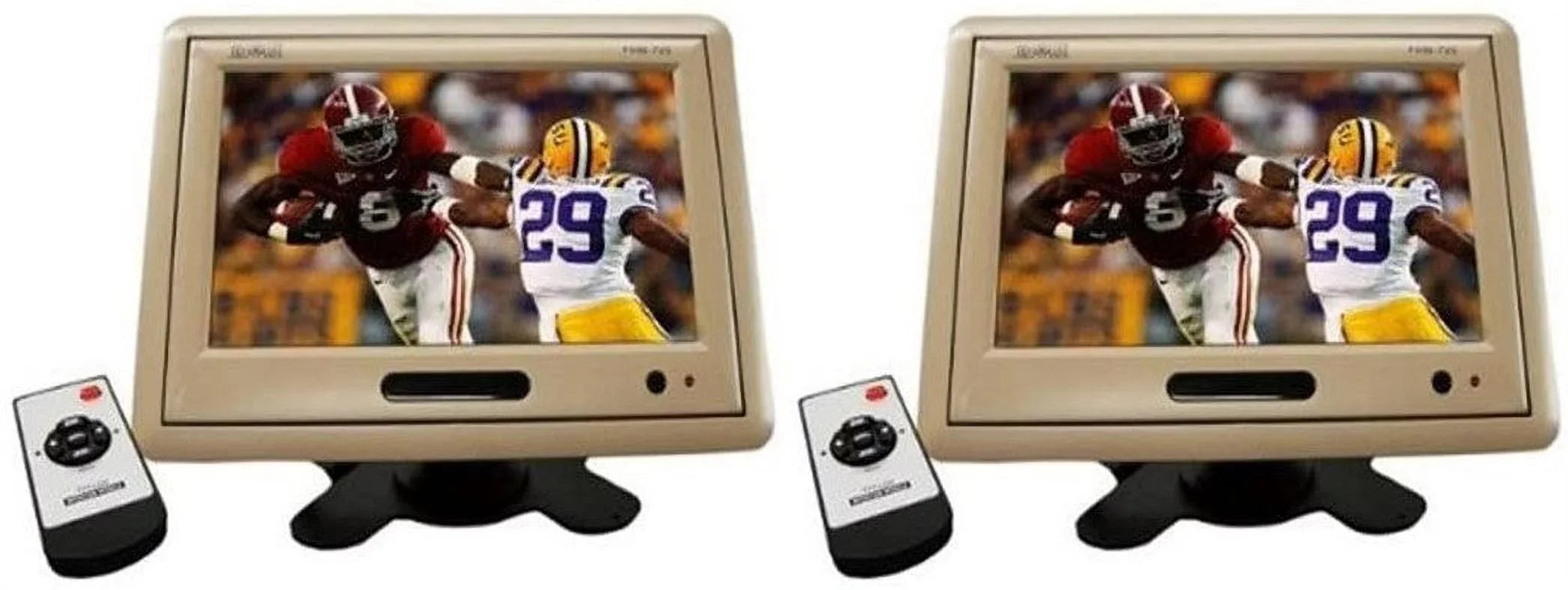 2 Absolute PHM-709C Cream/Beige7 Inch TFT-LCD Car Monitor 2 Video Input Car Rearview Headrest Monitor DVD VCR