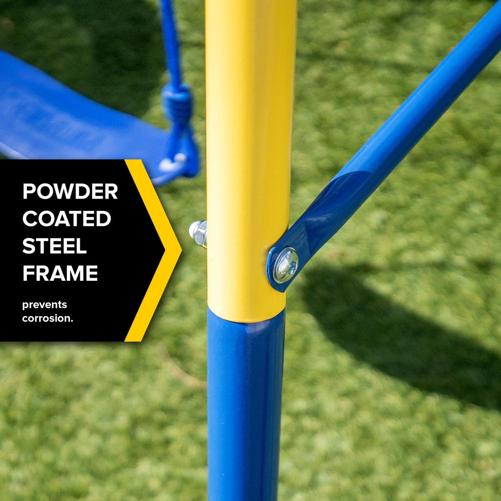 Sizeportspower Sizewing and Sizeaucer Sizewing Metal Sizeet with Heavy Duty A-Frame, holds up to 300 lb.