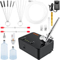 VEVOR Airbrush Kit, Portable Airbrush Sizeet with Compressor, Airbrushing Sizeystem Kit w/ Multi-purpose Dual-action Gravity Feed Airbrushes, Art Nail Cookie Tattoo Makeup