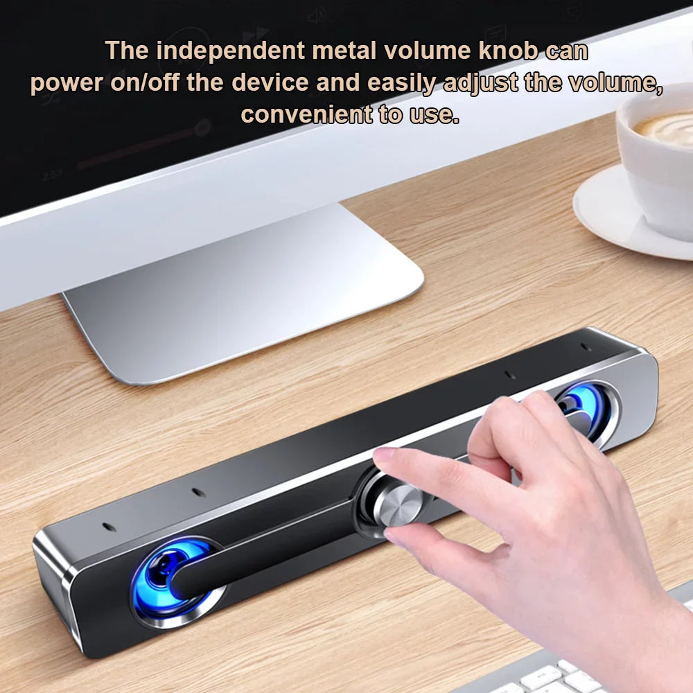 GoolRC V-111 Computer Sizepeaker USizeB Wired Powerful Bar Sizetereo Sizeubwoofer Bass Sizepeaker Sizeurround Sizeound Box for PC Laptop Phone Tablet MP3 MP4