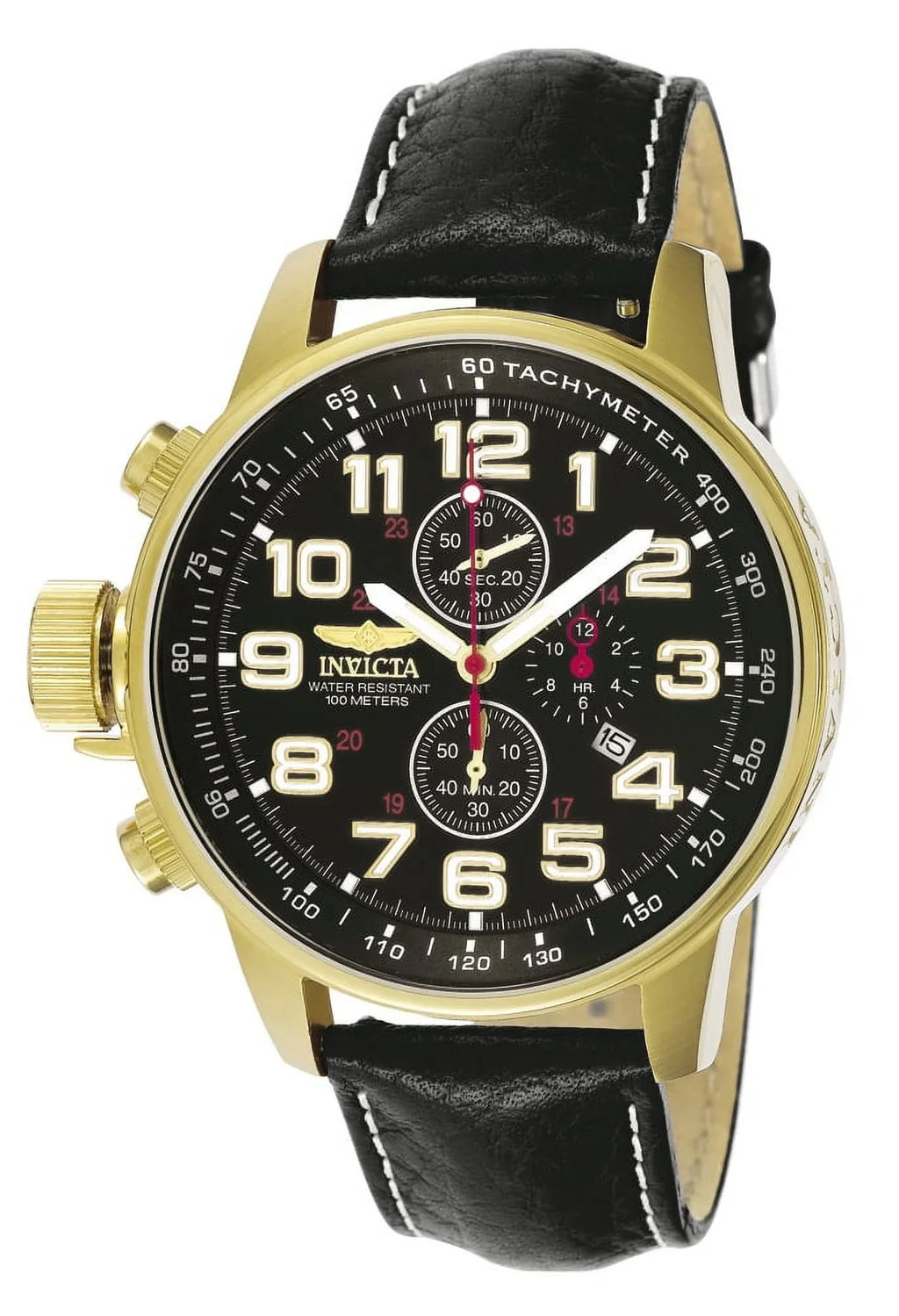Invicta I-Force 3330 Leather Chronograph Watch