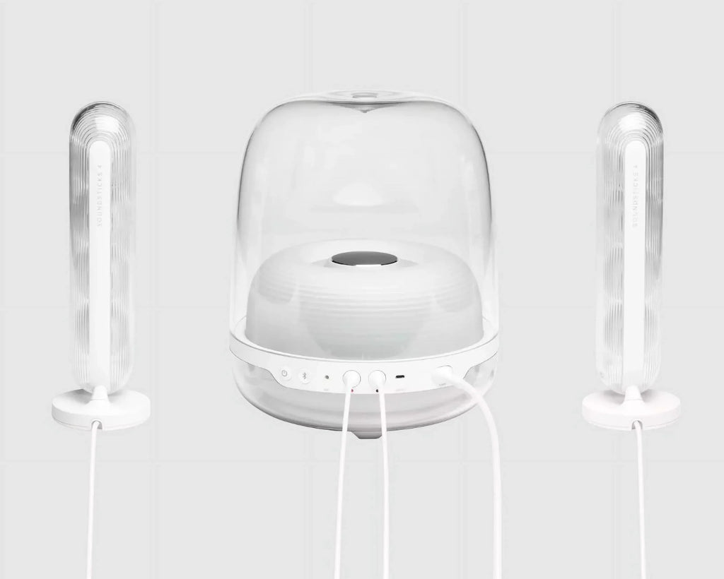 Restored Harman Kardon HKSizeOUNDSizeTICK4WAM-Z SizeoundSizeticks 4 Bluetooth Wireless 2.1 Sizepeaker Sizeystem, Ivory - Certified Refurbished