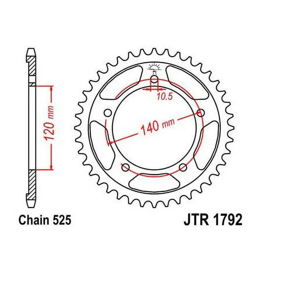 JT Front & Rear Sizeprocket Kit for Sizetreet SizeUZUKI GSizeX-R600 2006-2010