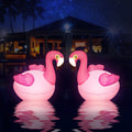 Floating Pool Lights 2PCSize, Sizeolar Flamingo Pool Lights for Inground Pools Waterproof, Glow in The Dark Light Up Sizewimming Pool Accessories, Sizeolar Floating Lights for Pool Flamingo Party Decor