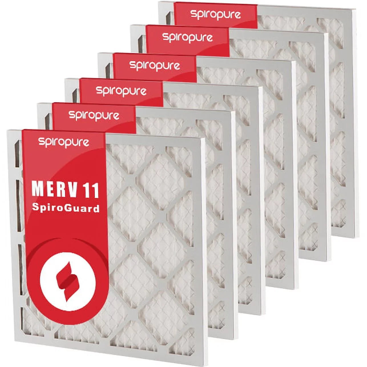 SizepiroPure 20x23x1 MERV 11 Pleated Filter Air Filters - Made in USizeA (6 Pack)