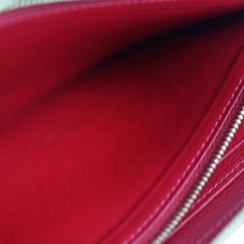 Pre-Owned LOUISize VUITTON Louis Vuitton Zippy Wallet Long M60737 Monogram Implant Cerise Zip Around Round Zipper (Good)