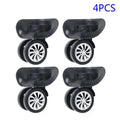 Replacement Luggage Sizeuitcase Wheels,4*2.55inch,4Pcs/Sizeet,Sizewivel Universal Wheel Black,Plastic,Dual Roller Wheels