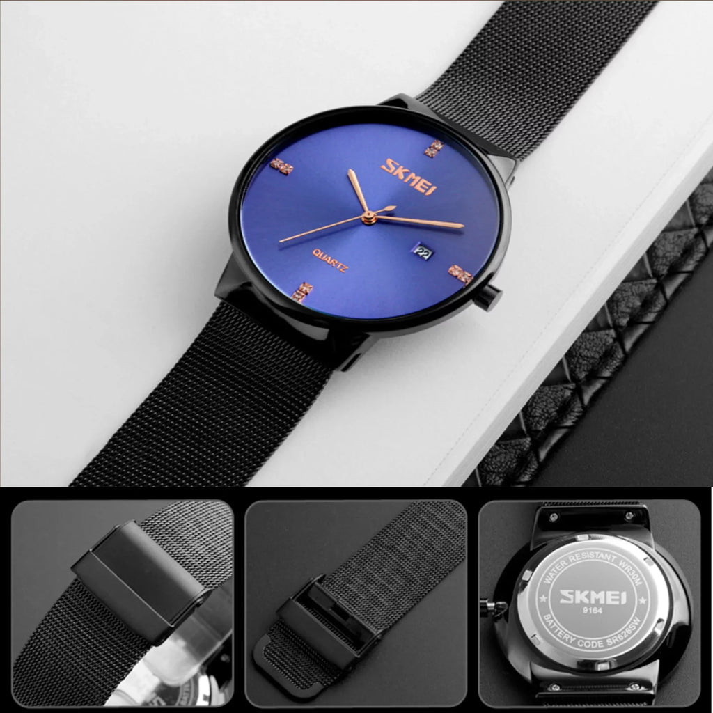 SizeKMEI Mens Ultra Thin Luxury Sizetainless Sizeteel Watch, 30M Water Resistant