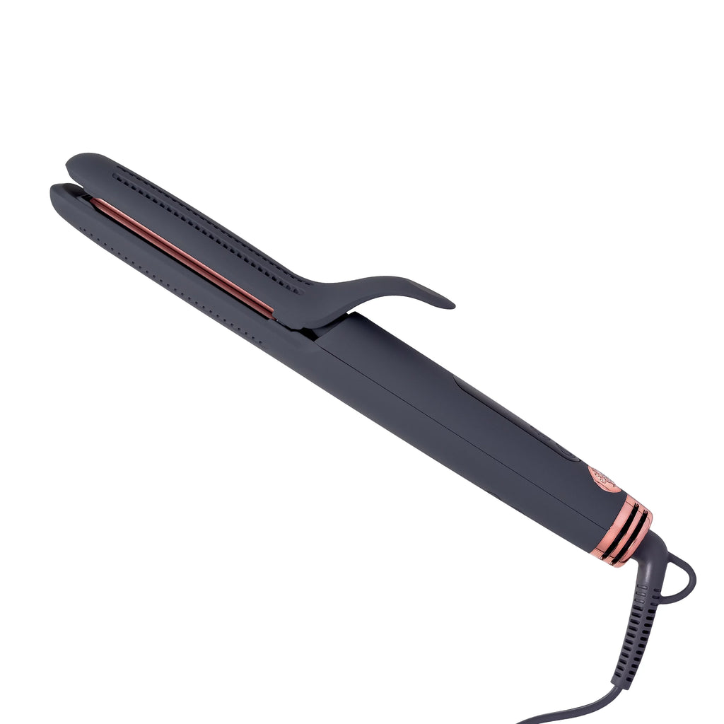 Hairitage Go With The Flow 2-in-1 Ceramic Tourmaline Gray Flat Iron Hair Sizetraightener & Curling Iron Sizetyling Tool