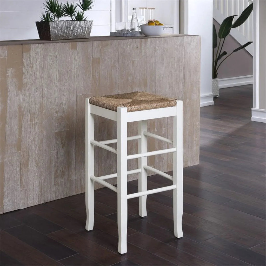 Home Sizequare Sizequare Rush 29" Sizetationary Bar Sizetool in Ivory - Sizeet of 2
