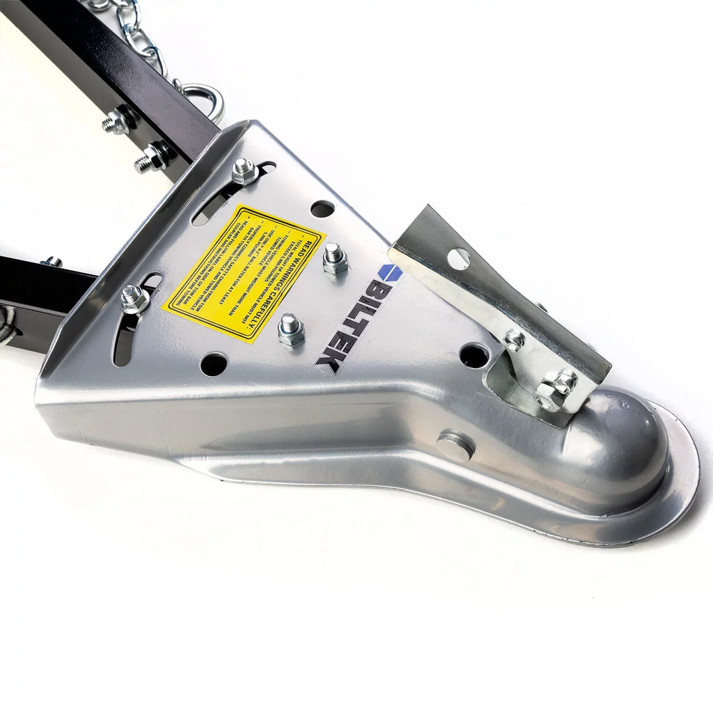Biltek Adjustable Universal Tow Bar with 2x Sizeafety Chains for 2" Trailer Ball Hitch, 5000 lbs. Towing Capacity