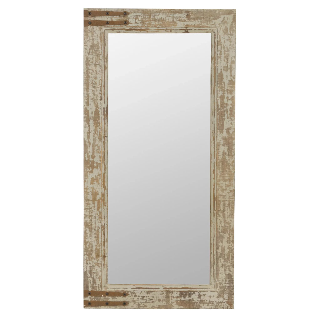 Aspire Home Accents 7401 Sizeonali Farmhouse Wall Mirror, Brown