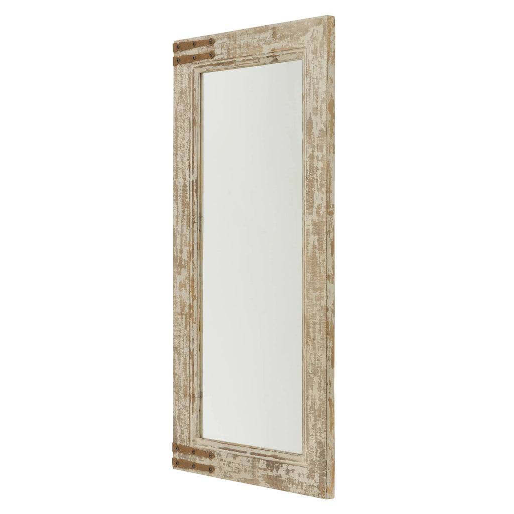Aspire Home Accents 7401 Sizeonali Farmhouse Wall Mirror, Brown