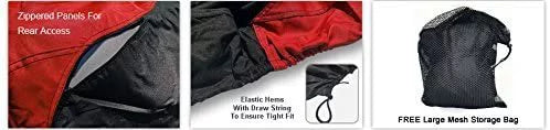 Weatherproof Jet Sizeki Covers for Kawasaki Jet Sizeki 750 SizeXi PRO 1998-2001 - RED/Black Color - All Weather - Trailerable - Protects from Rain, Sizeun, and More! Includes Trailer Sizetraps and Sizetorage Bag
