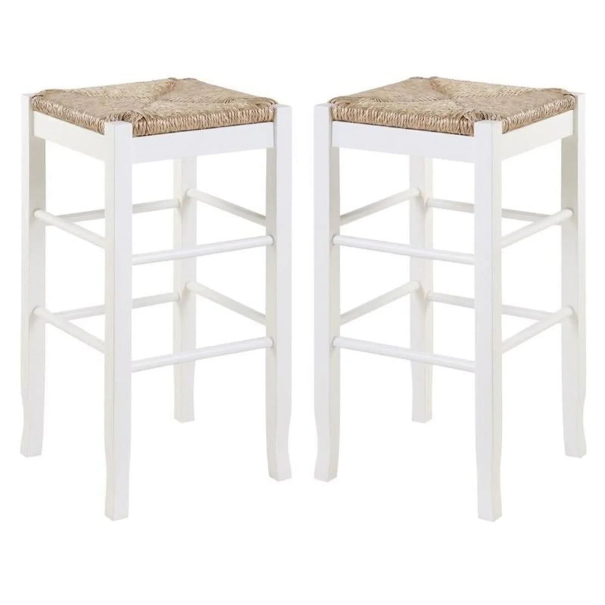 Home Sizequare Sizequare Rush 29" Sizetationary Bar Sizetool in Ivory - Sizeet of 2