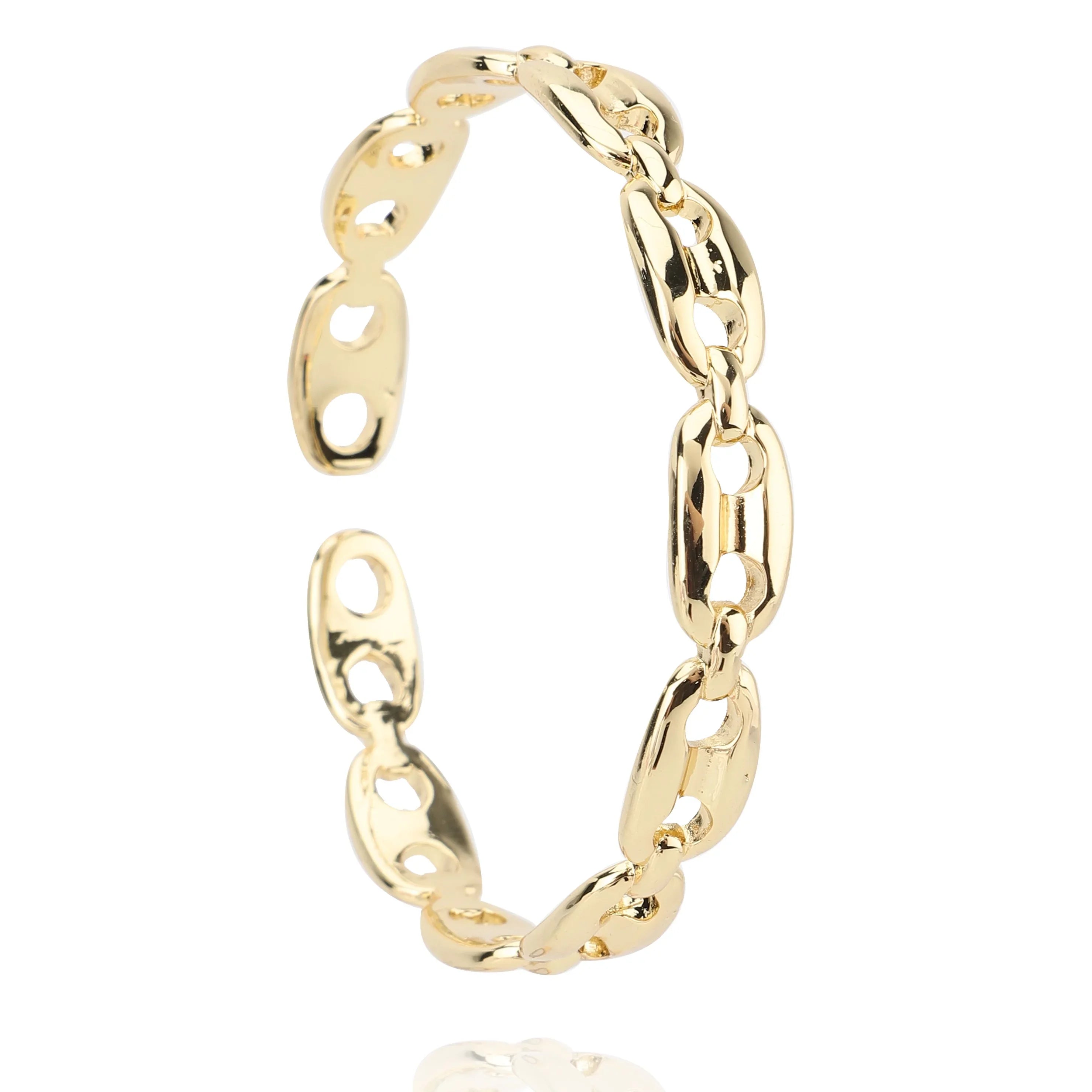 Vintage Havana Callie Mariner Link Bangle 18K Gold-plated For Women