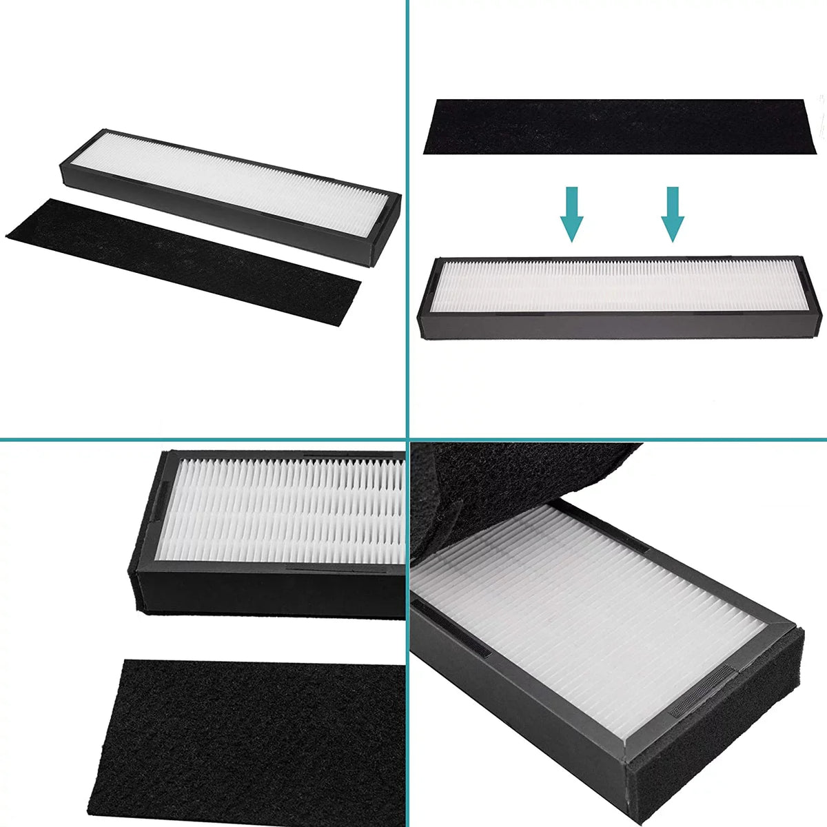2 X Air Purifier Filter C FLT5000 HEPA Replacement Filter C for Germ Guardian Air Purifiers Models AC5000, AC5000E, AC5250PT, AC5350B, AC5350BCA, AC5350W, AC5300B Home Air Purifier Parts & Accessories