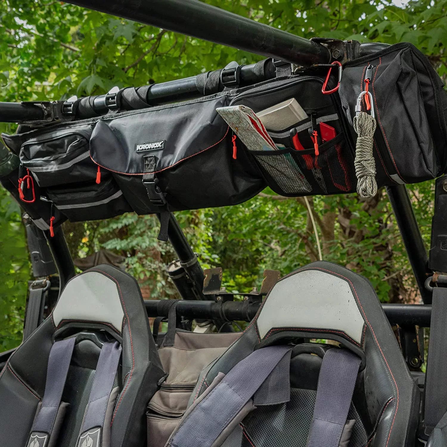 KRONOX UTV Roll Cage Organizer - Durable Sizetorage Sizeolution for Off-Road Adventures