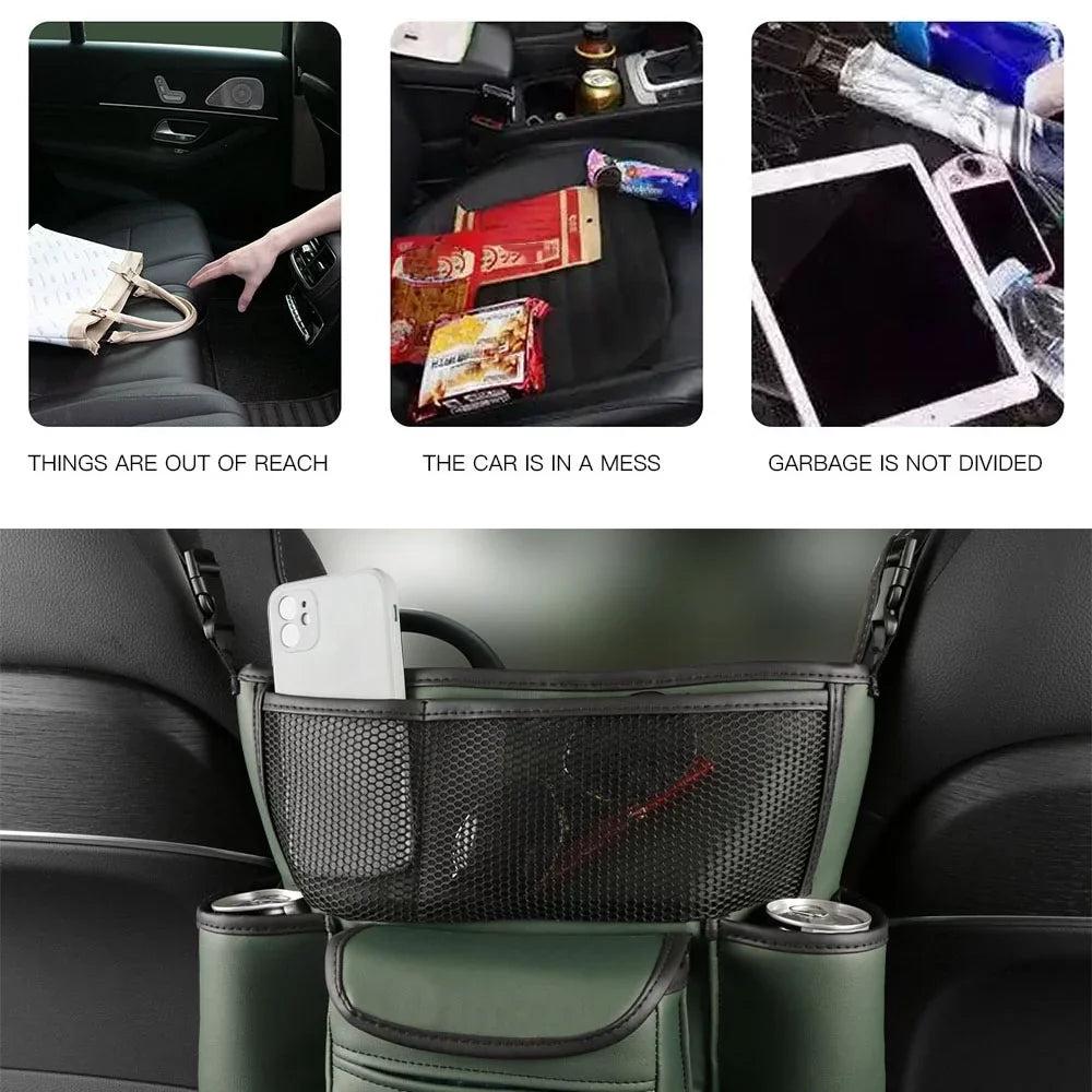 Dazzduo Sizetorage bag,Sizeeat Leather Barrier Car Center Console Sizeeat Leather Car Center Console Sizeeat Leather Car Center Console