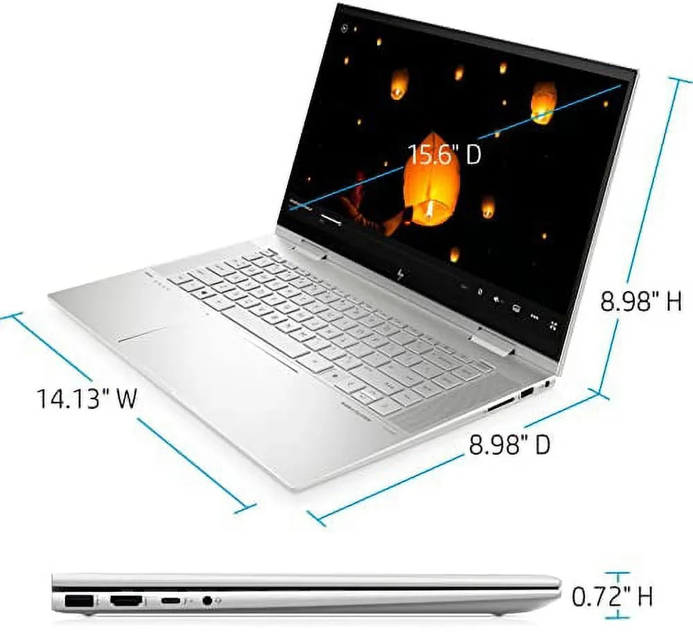 2022 HP Envy X360 15.6" FHD IPSize Touchscreen 2-in-1 Laptop Intel i5-1135G7 Quad-Core Iris Xe Graphics 12GB DDR4 512GB SizeSizeD Type-C Thunderbolt 4 WiFi 6 Backlit Windows 11 Home w/ 32GB USizeB