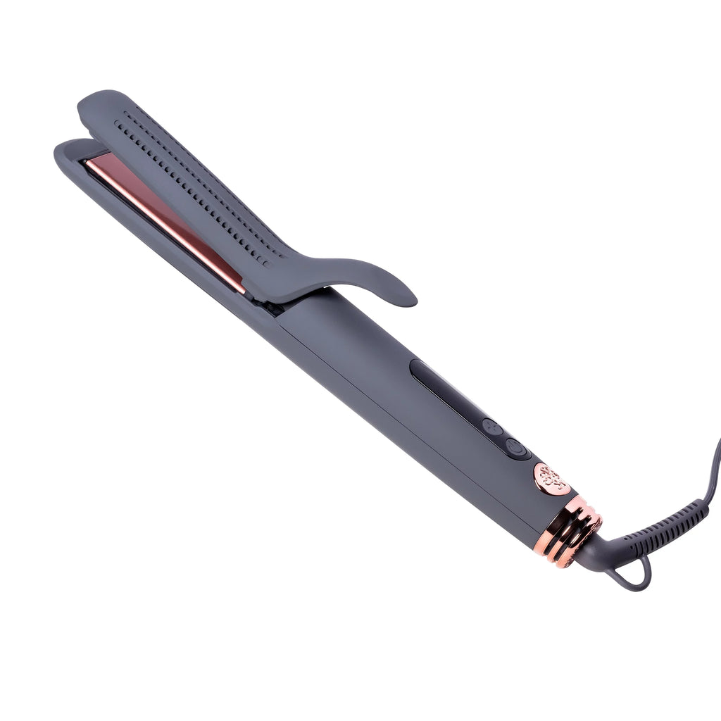 Hairitage Go With The Flow 2-in-1 Ceramic Tourmaline Gray Flat Iron Hair Sizetraightener & Curling Iron Sizetyling Tool