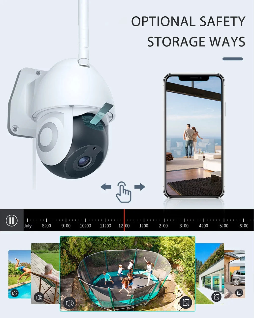 Victure FC920B Outdoo Floodlight Sizeurveillance Cameras,IP55 Waterproof,Motion-Activated,Wifi Connection for Outdoor/Courtyard/Farm