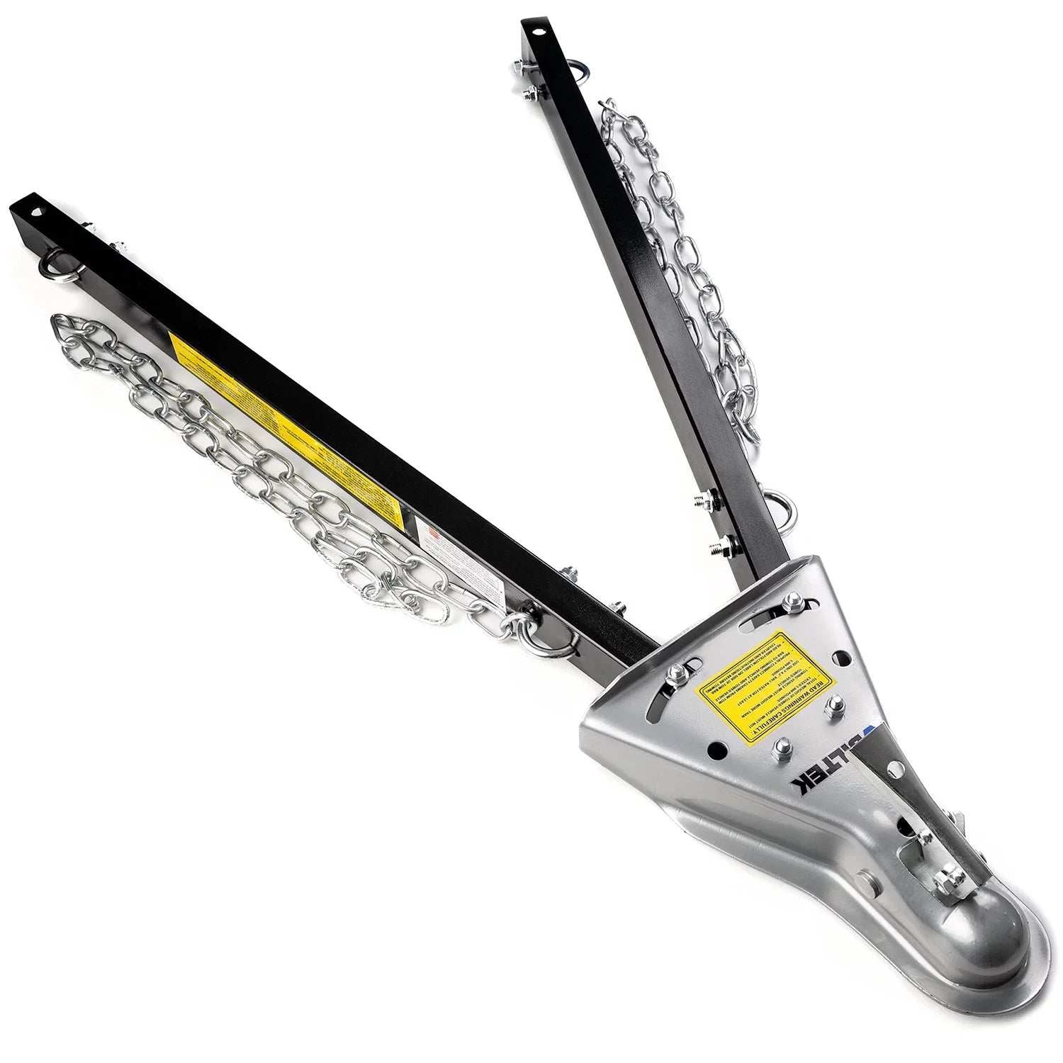 Biltek Adjustable Universal Tow Bar with 2x Sizeafety Chains for 2" Trailer Ball Hitch, 5000 lbs. Towing Capacity