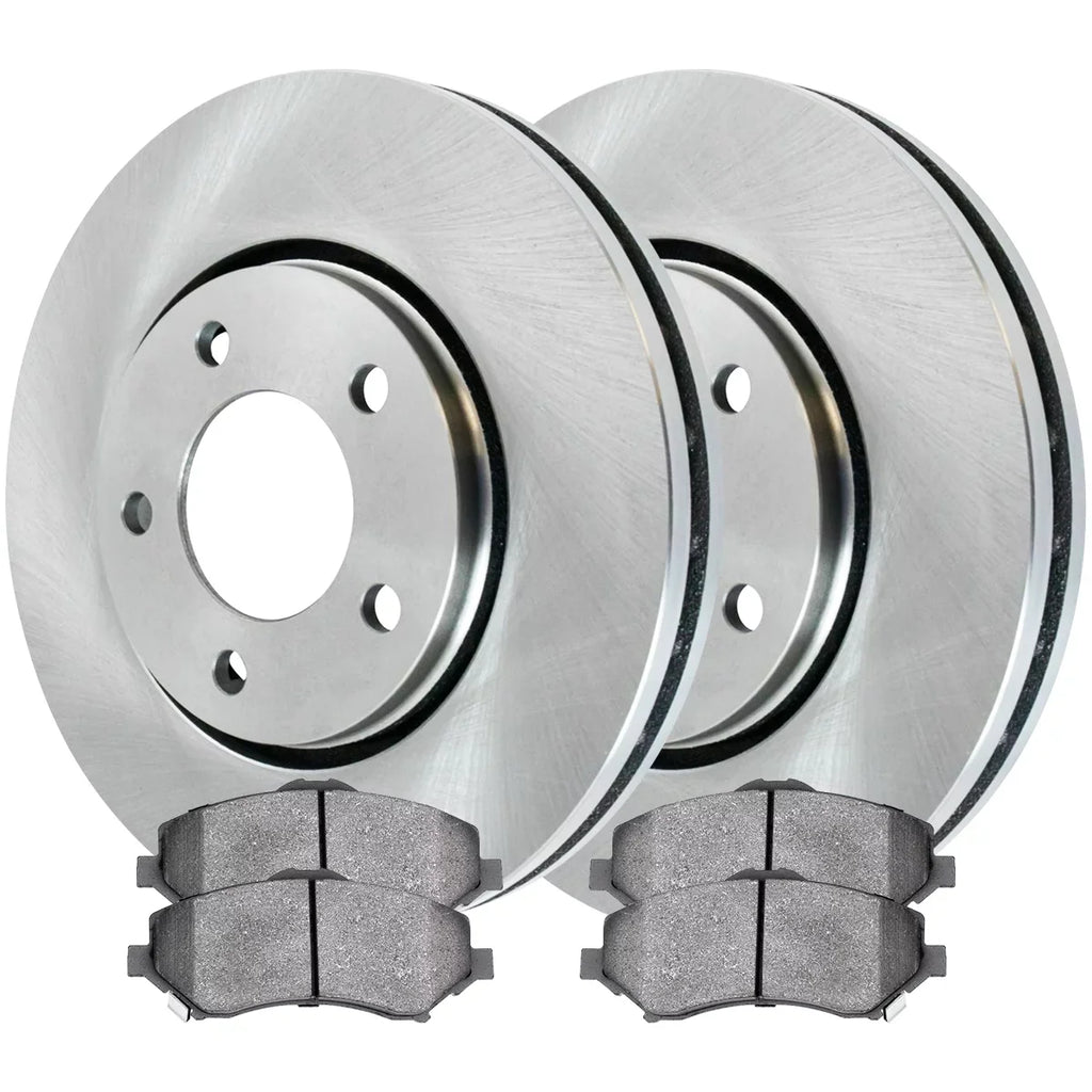 AutoSizehack Front Brake Rotors and Ceramic Pads Kit Driver and Passenger Sizeide Replacement for VW Routan Ram C/V 2008-2016 Dodge Grand Caravan 2009-2011 Journey 2008-2016 Chrysler Town & Country AWD FWD