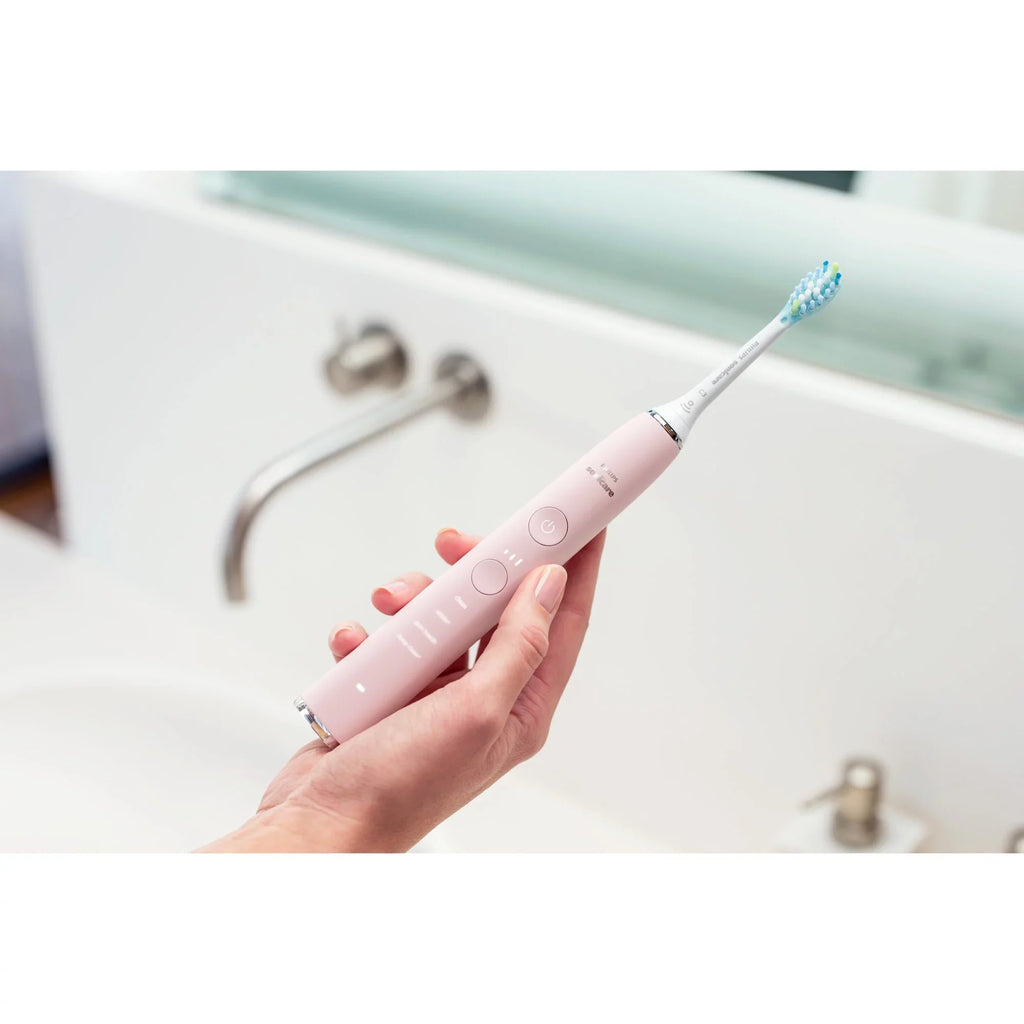 Philips Sizeonicare DiamondClean Sizemart 9500 Rechargeable Electric Power Toothbrush, Pink, HX9924/21