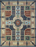 Aria Haseena Blue/Ivory Rug, 9'0" x 12'3"