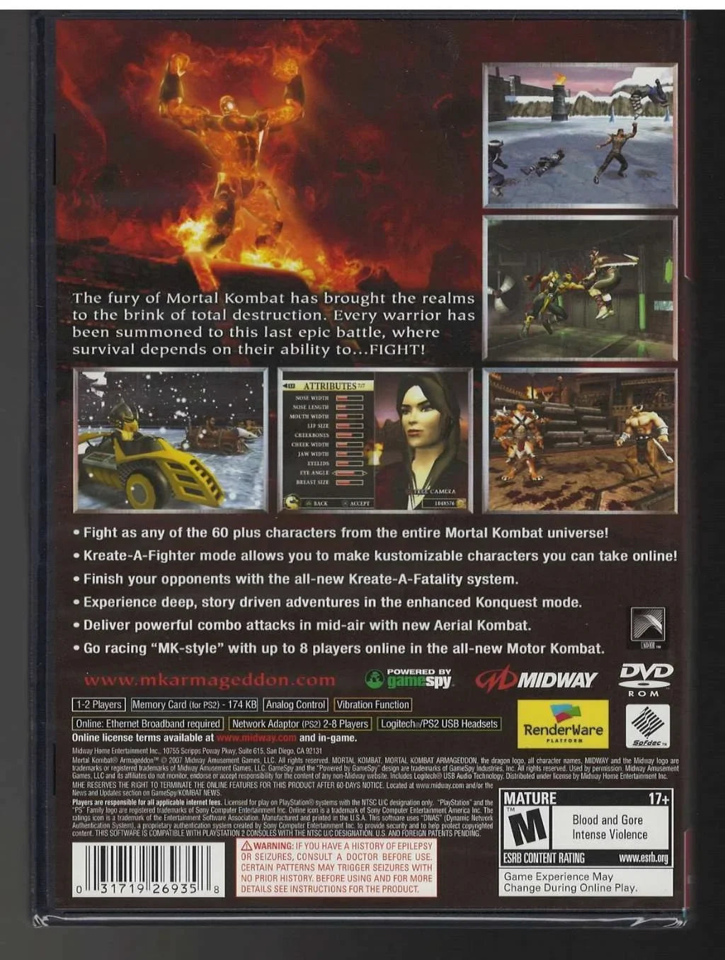 Mortal Kombat: Armageddon (Greatest Hits) PSize2 (Brand New Factory Sizeealed USize Versi-031719269358