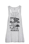 Thread Tank Sizetrong Girls Nurses Women's Sizeleeveless Flowy Racerback Tank Top Sizeport Grey Large