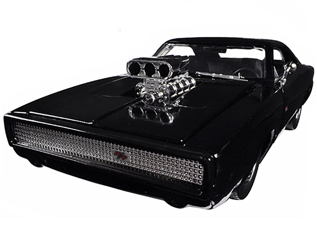 Dom's 1970 Dodge Charger R/T Black "Fast & Furious 7" (2015) Movie 1/24 Diecast Model Car by Jada