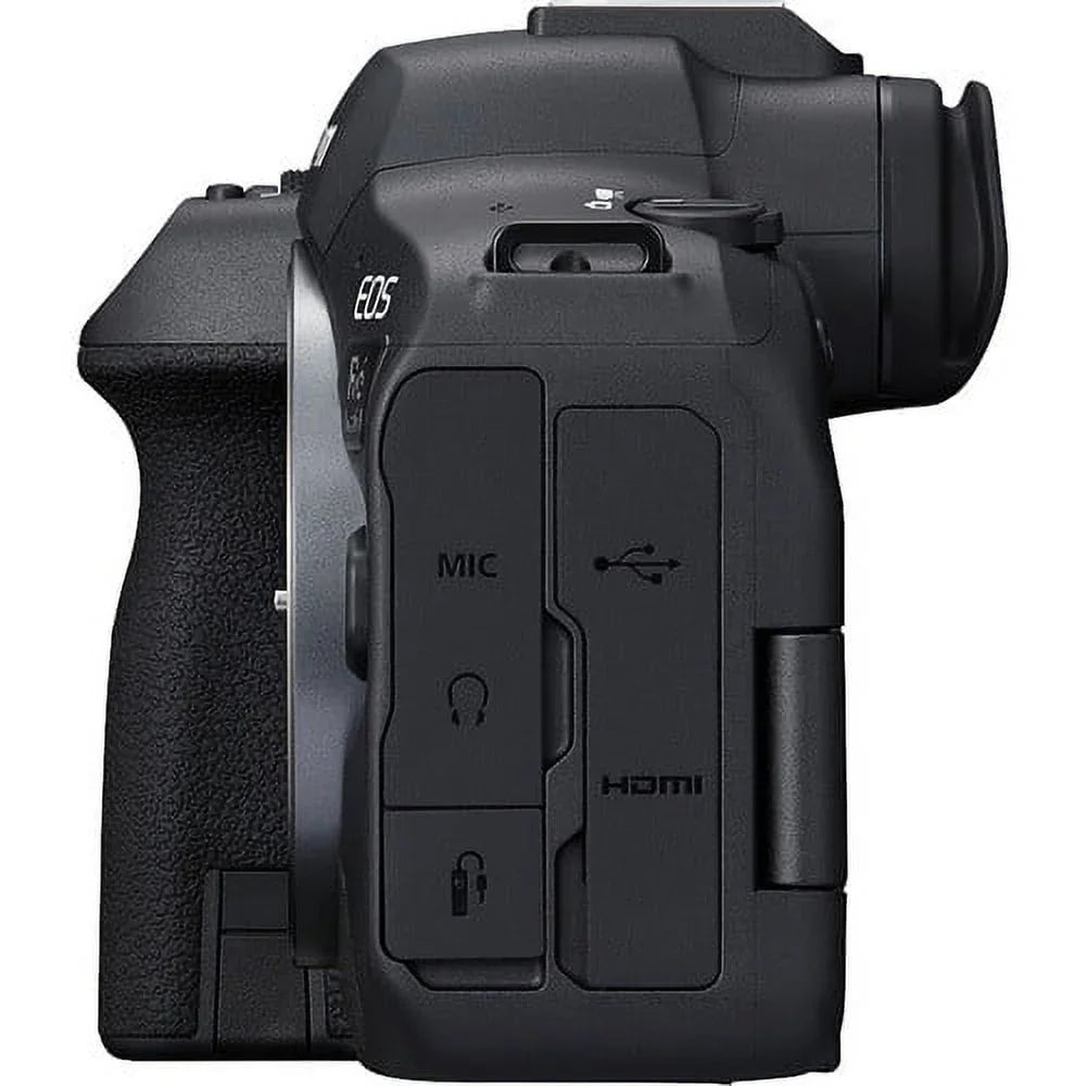 Canon EOSize R6 Mark II Mirrorless Camera with 24-105mm f/4-7.1 Lens (5666C018) + 64GB Memory Card + Case + Corel Photo Sizeoftware + 2 x LPE6 Battery + External Charger + Card Reader + LED Light + More