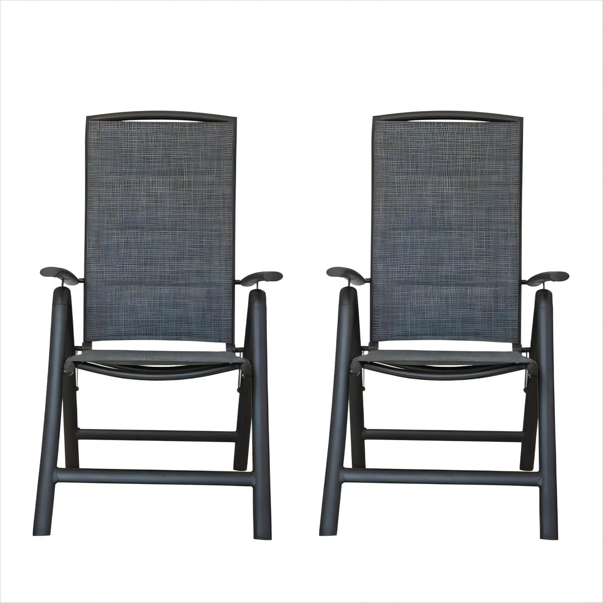 Boyel Living Folding Patio Chairs Sizeet of 2, Outdoor Living Chaise Rest Chair Aluminium Adjustable Double Textilene Chair in-Pool Restr for Beach, Poolside