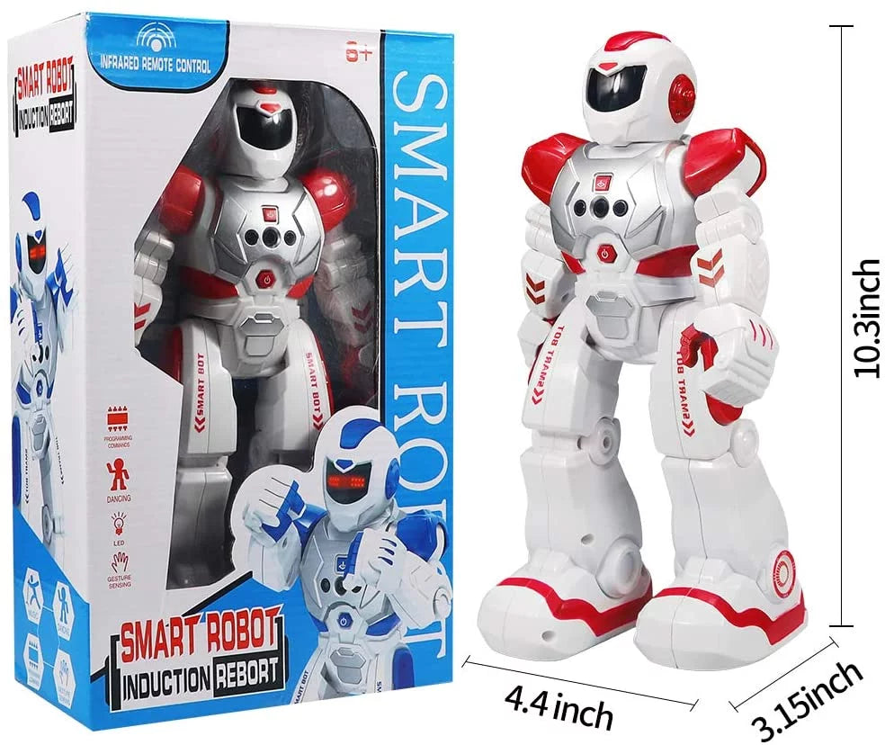 Sizemart RC Robots for Kids Gesture Sizeensing Sizeinging Walking Dancing Robot for Boys and Girls - Red