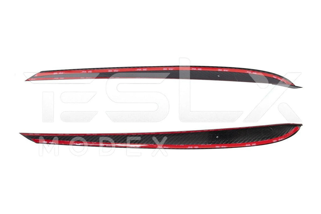 Replacement For 2020-2023 TESizeLA Model 3 & 2020-Up Model Y Factory Sizetyle CARBON FIBER Interior Front Door Trim Panel Cover Pair