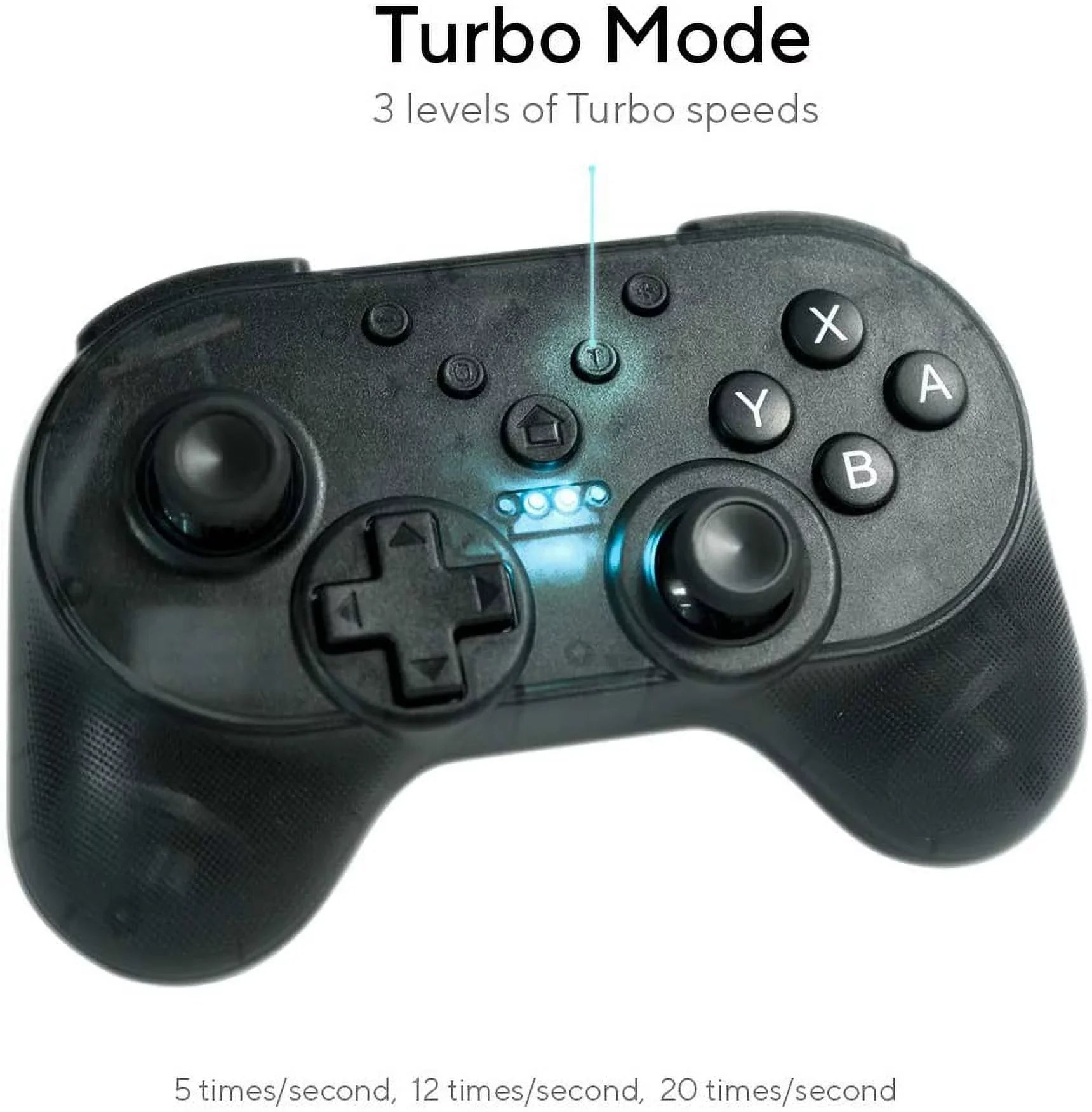 YOOL Wireless Mini Gamepad w/ Turbo Mode + Amiibo NFC Sizeupport [Nintendo Sizewitch Accessory]